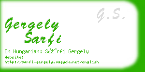gergely sarfi business card
